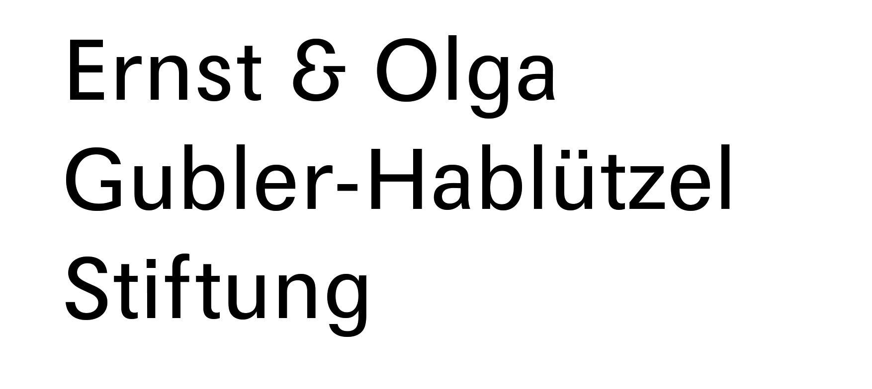 Logo der Ernst & Olga Gubler Hablützel Stiftung