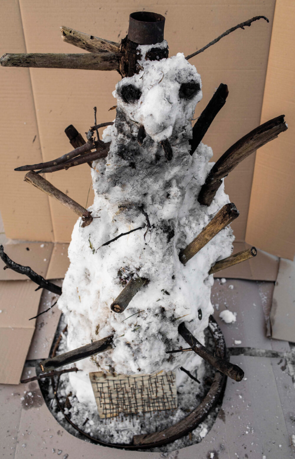 Foto eines Schneemanns