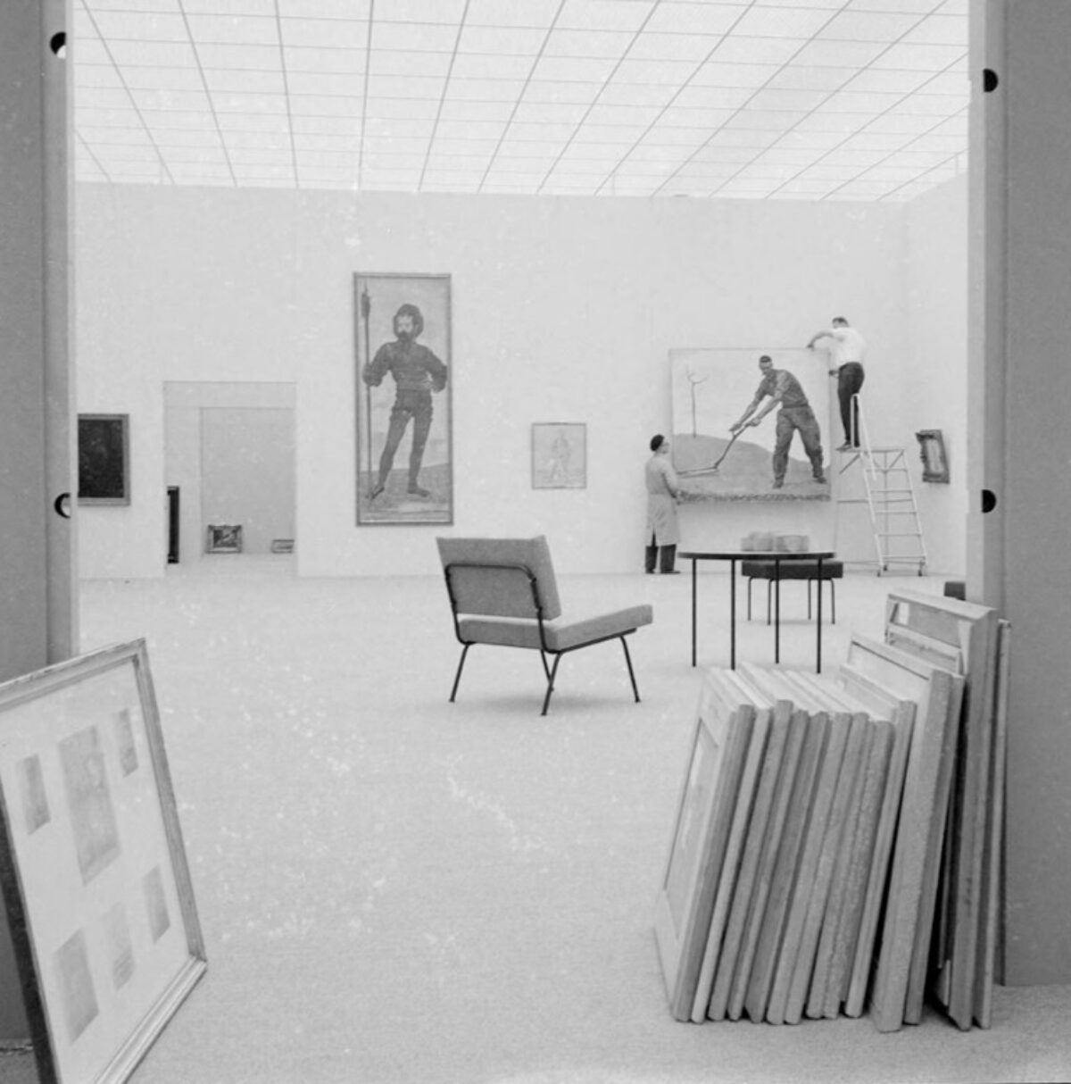 Aufbau im Altbau des Aargauer Kunsthauses