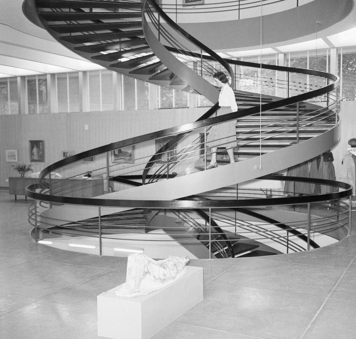 Foto der Wendeltreppe im Altbau des Aargauer Kunsthauses