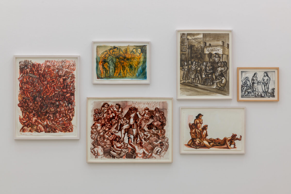 Ausstellungsansicht mit verschiedenen Werken im Aargauer Kunsthaus