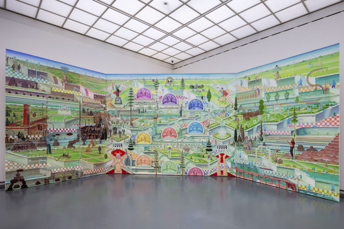 Ausstellungsansicht mit verschiedenen Werken im Aargauer Kunsthaus