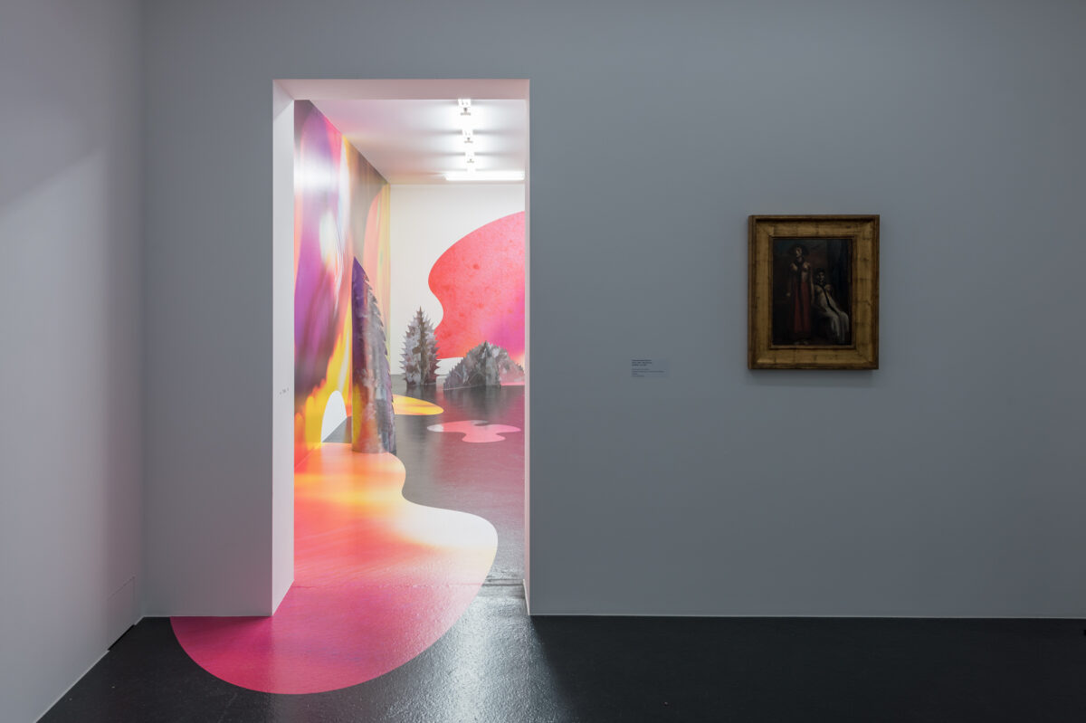 Ausstellungsansicht mit verschiedenen Werken im Aargauer Kunsthaus