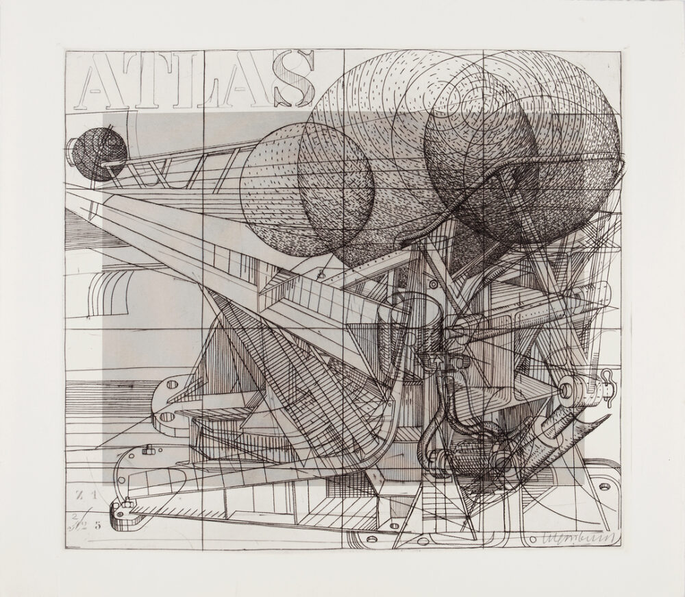 Abstrakte Konstruktions-Zeichnung eines Ballons