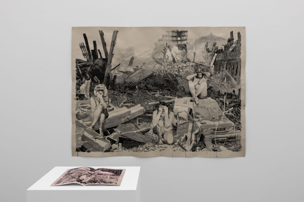 Installationsansicht von Kunstwerken im Aargauer Kunsthaus