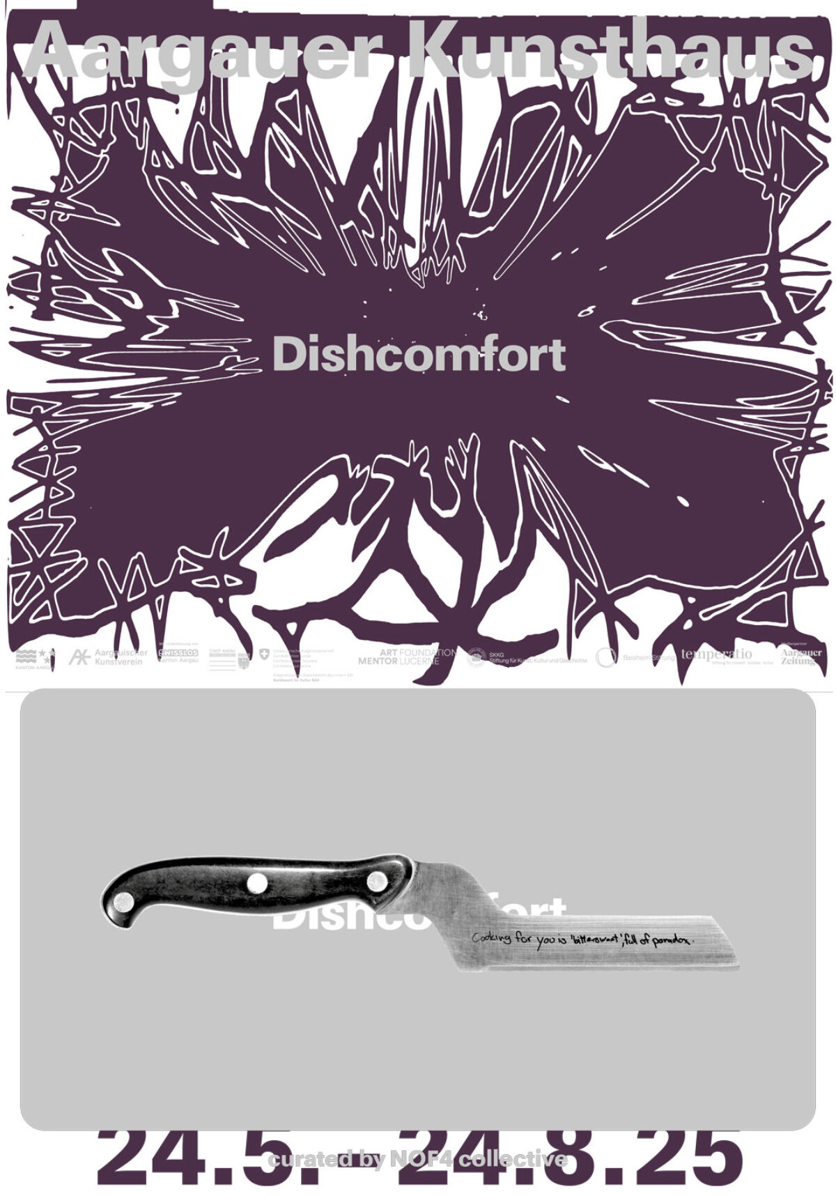 Poster von der Ausstellung mit grafischer Abstraktion des Titels