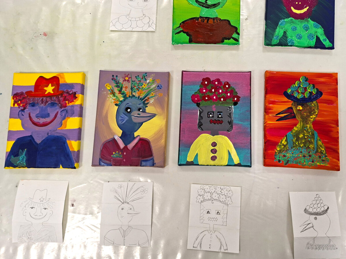 Fotografie von einer Collage eines Portraits