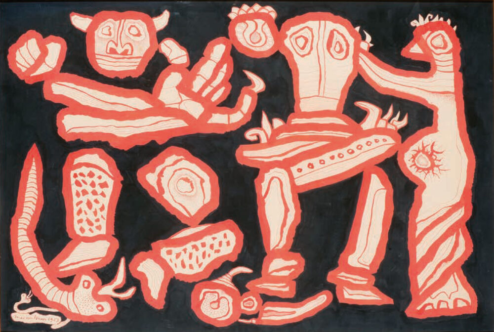 Zeichnung von mehreren abstrakten Figuren