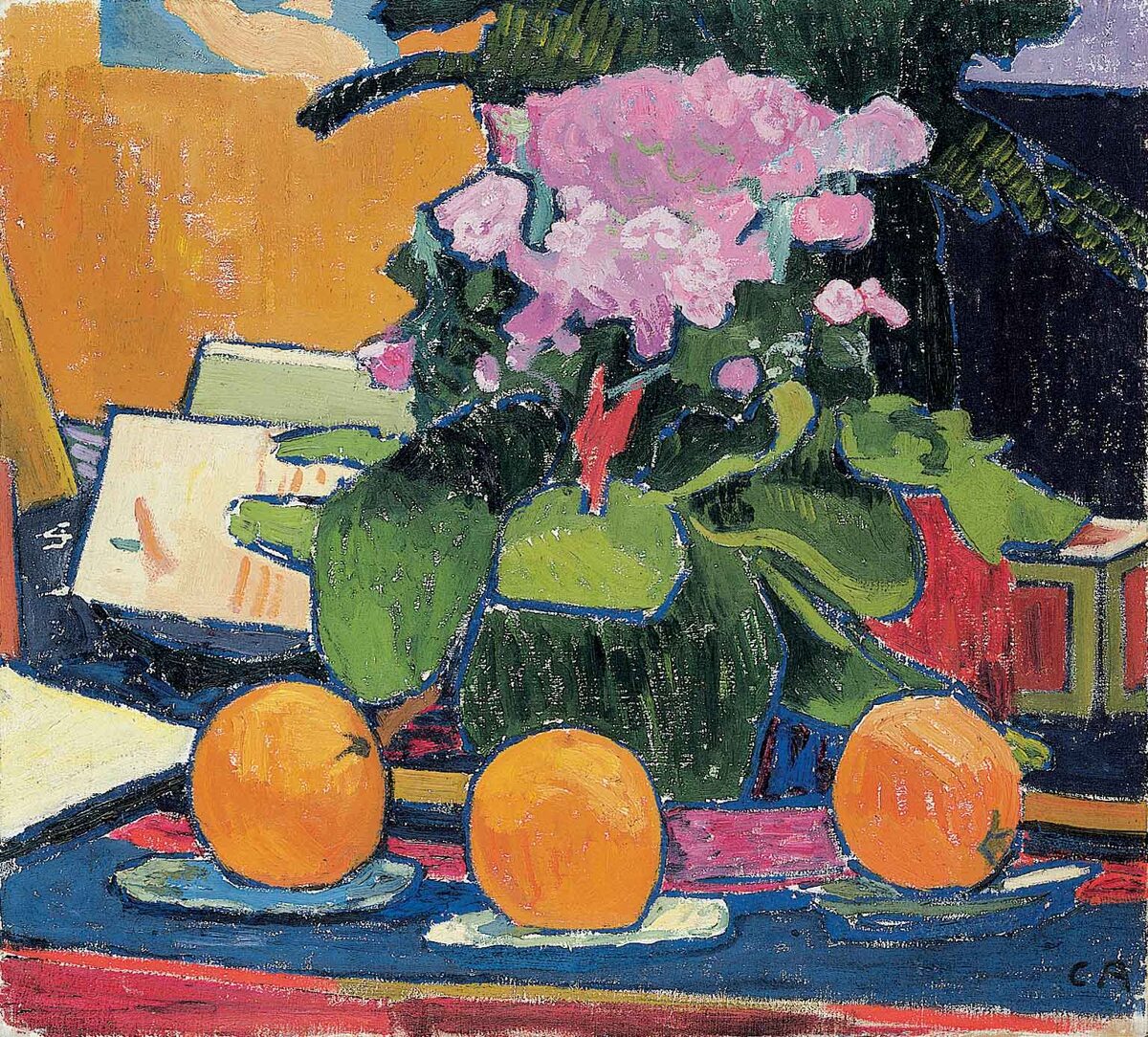 Cuno Amiet, Stillleben mit drei Orangen, 1907/1908