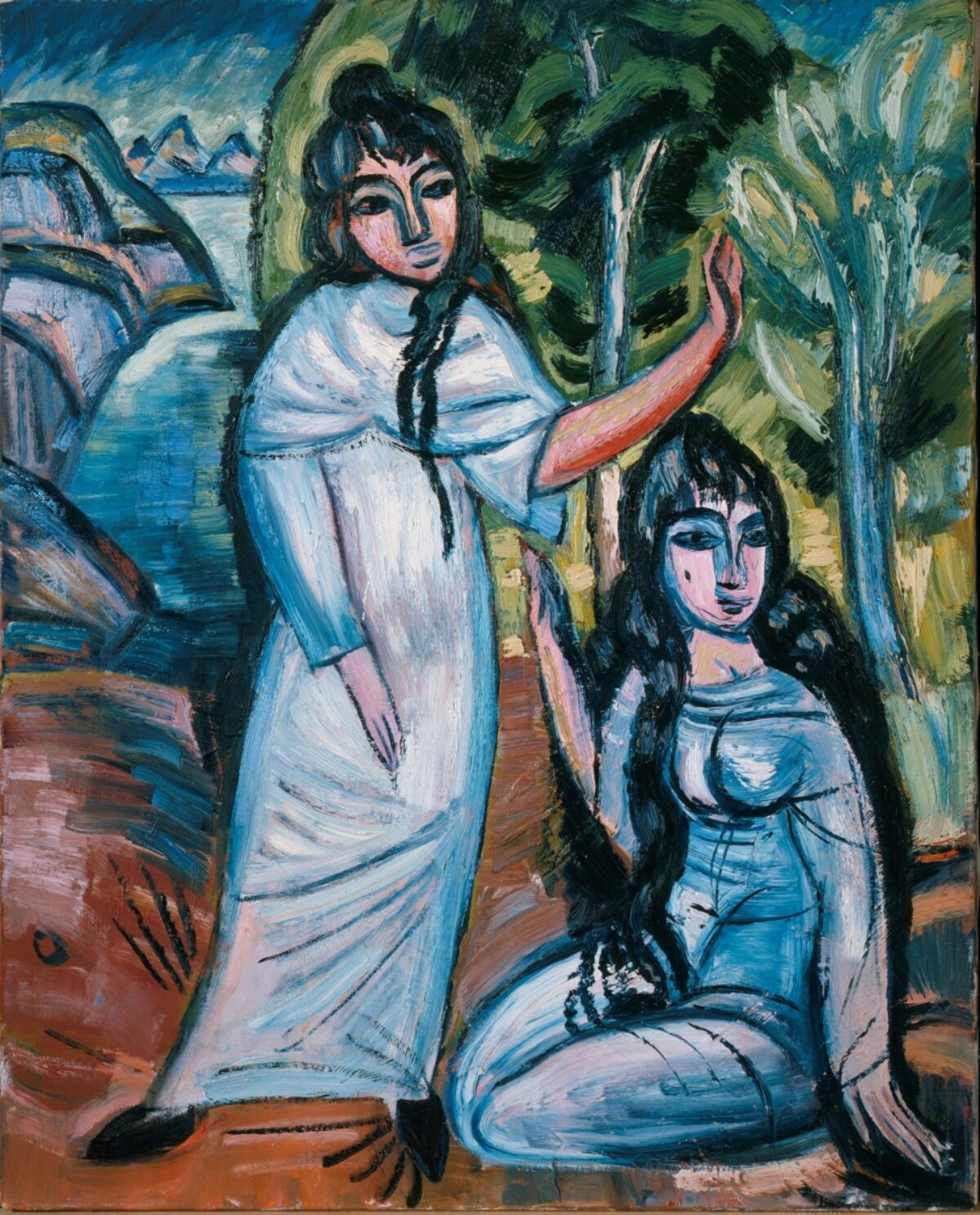 Hermann Huber, Zwei Frauen, Um 1911