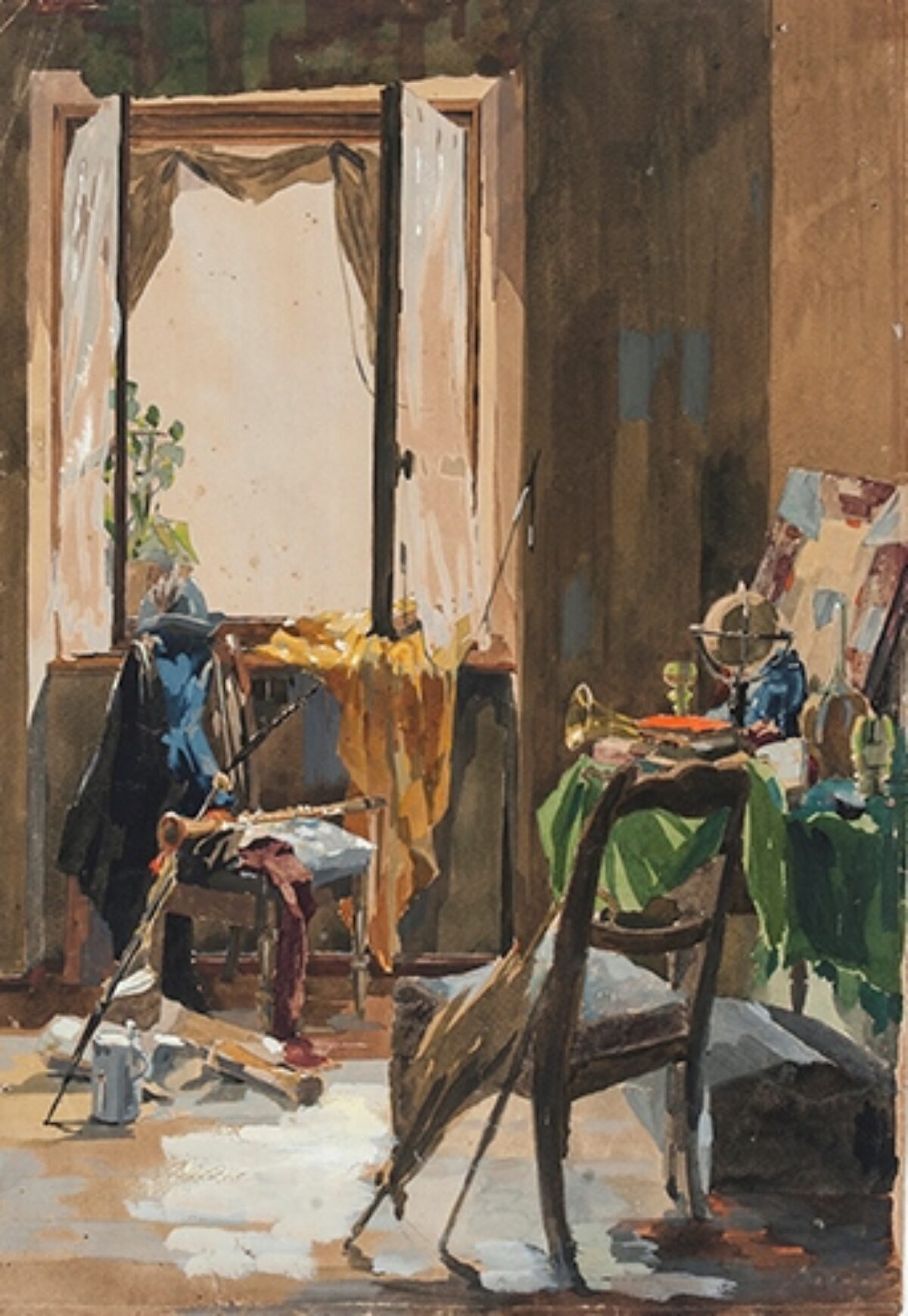 Emil Anner, Stillleben am Fenster, 1870 - 1925