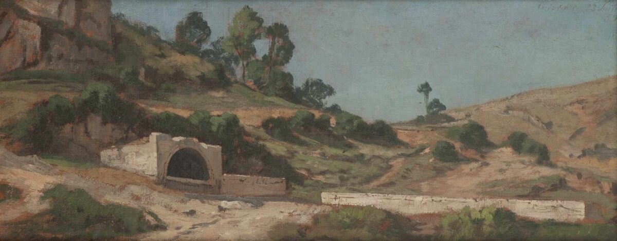 Henri Gustave Saltzmann, Italienische Landschaft, 1852