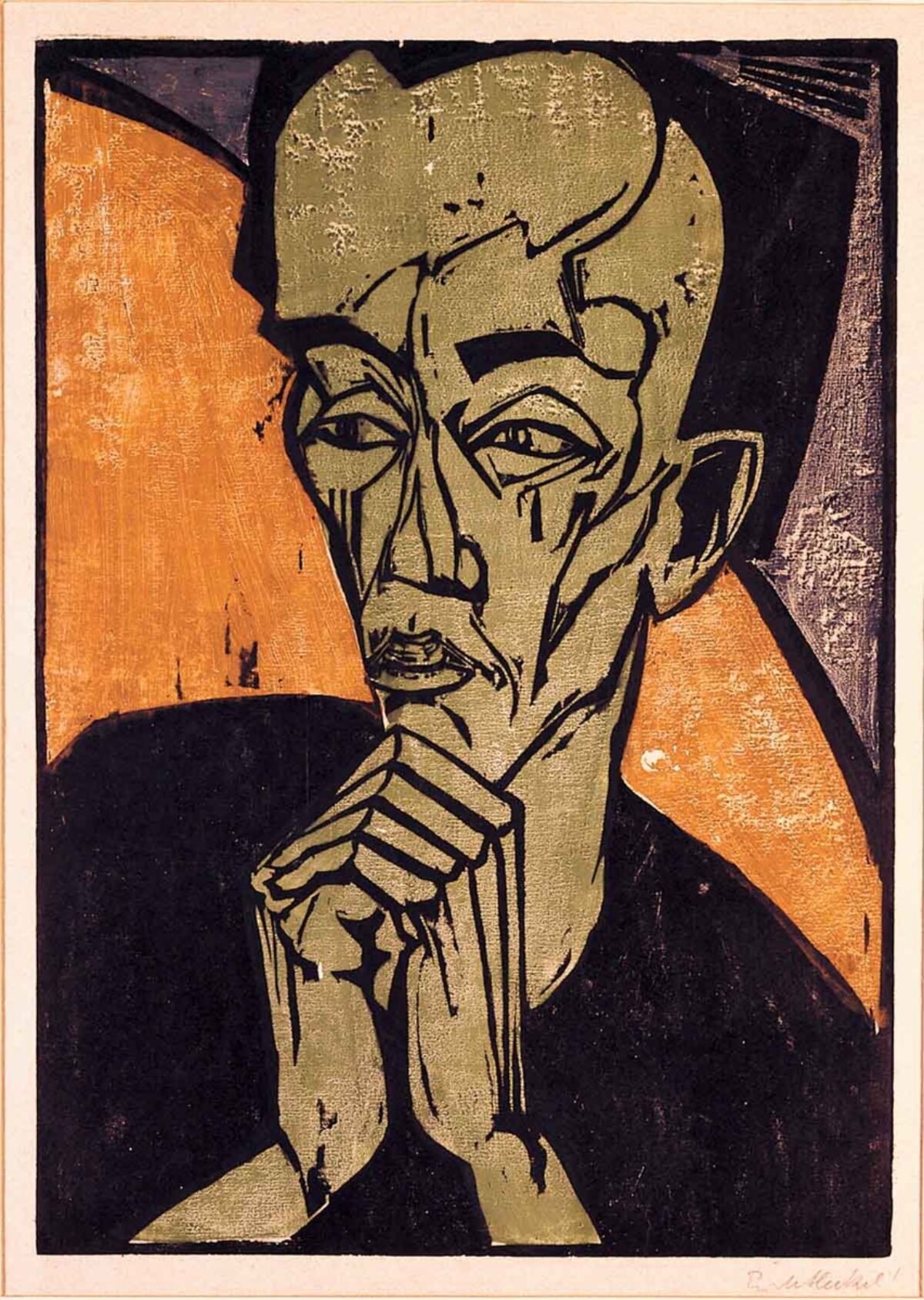 Erich Heckel, Männerbildnis, 1919