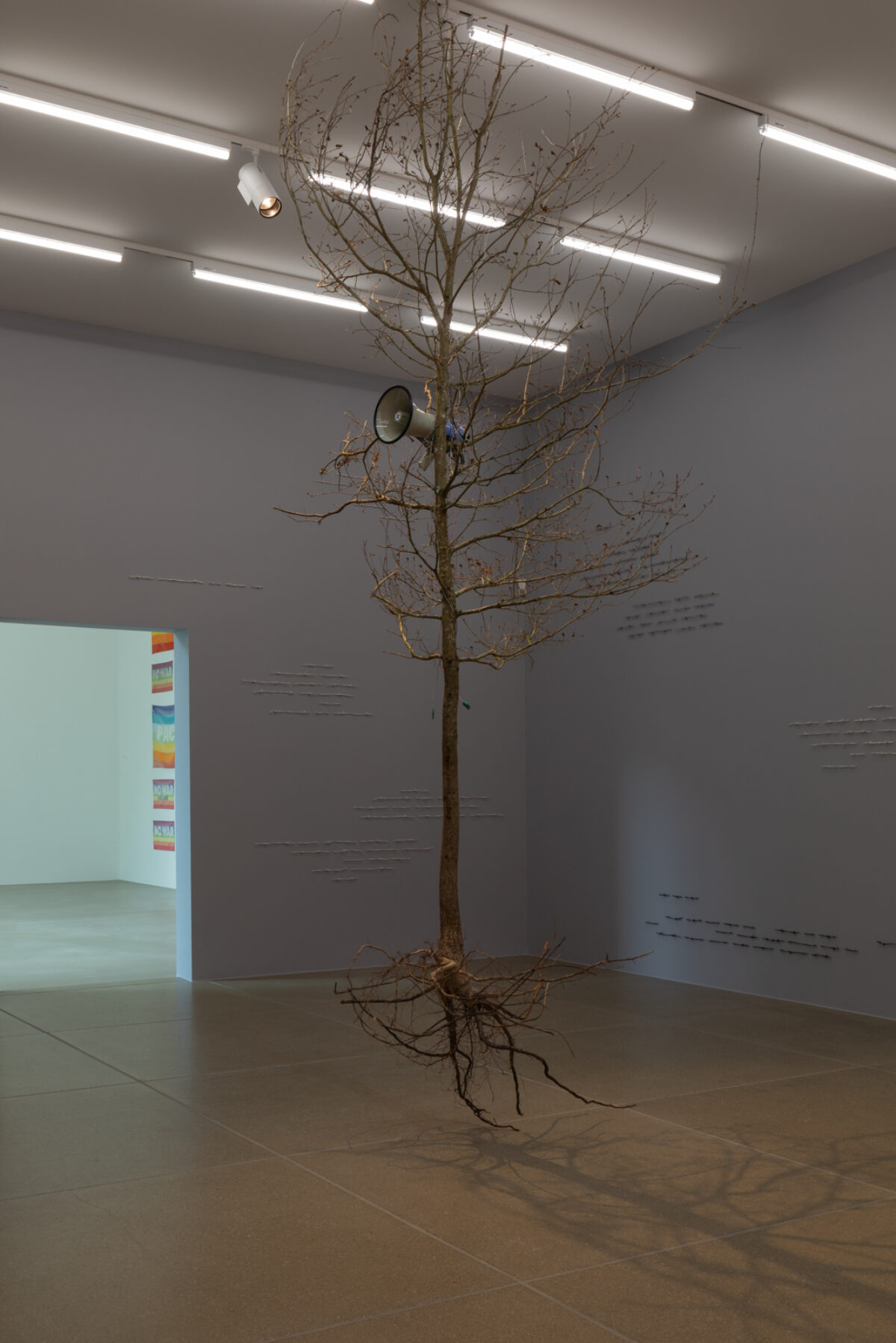 Ausstellungsansicht von verschiedenen Kunstwerken im Aargauer Kunsthaus