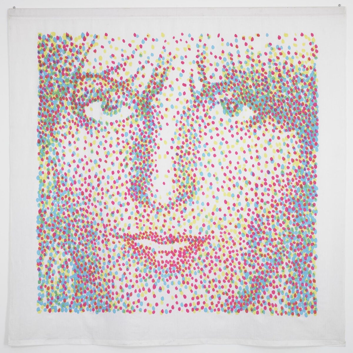 Markus Raetz, Portrait von Monika. Divertissement divisionniste (Bildtuch Nr. 3), 1979