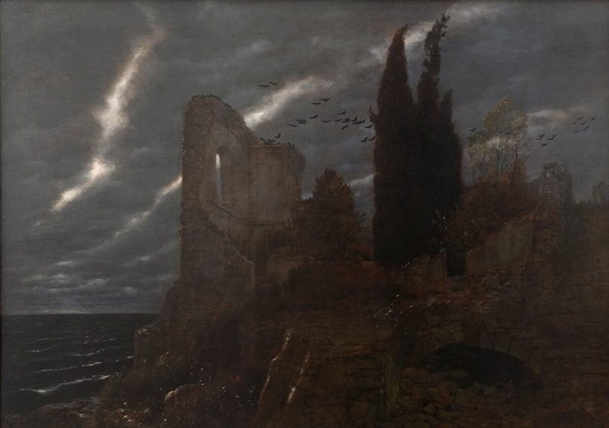 Arnold Böcklin, Ruine am Meer, 1880