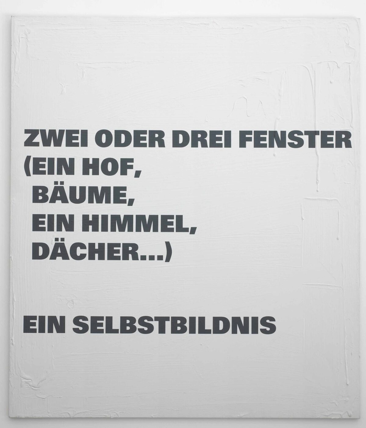 Rémy Zaugg, Selbstbildnis, 1986/87