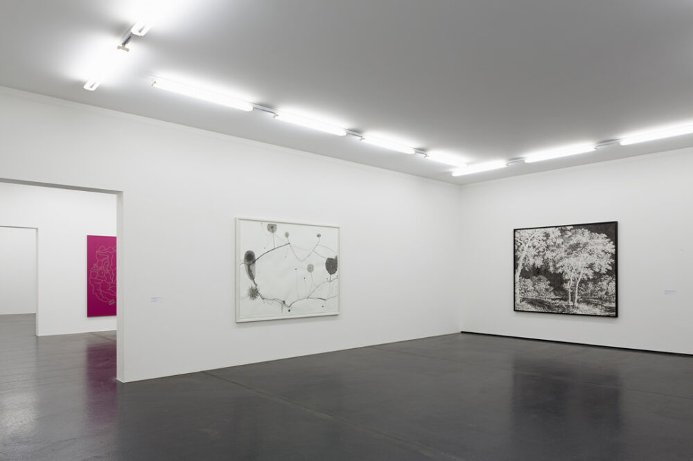 Ausstellungsansicht mit verschiedenen Kunstwerken im Aargauer Kunsthaus