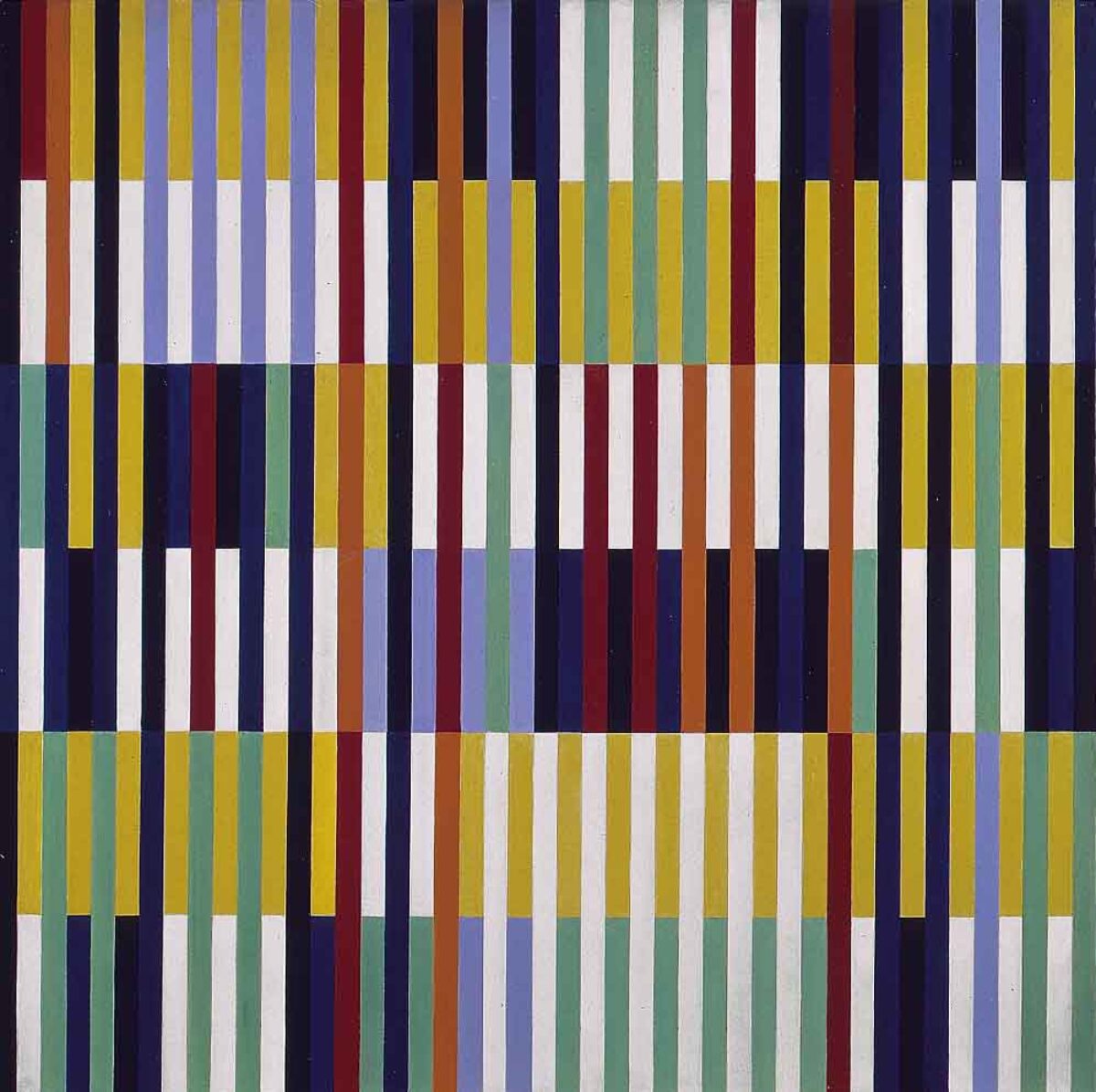 Richard Paul Lohse, Reihenelemente zu rhythmischen Gruppen konzentriert, 1946/1956
