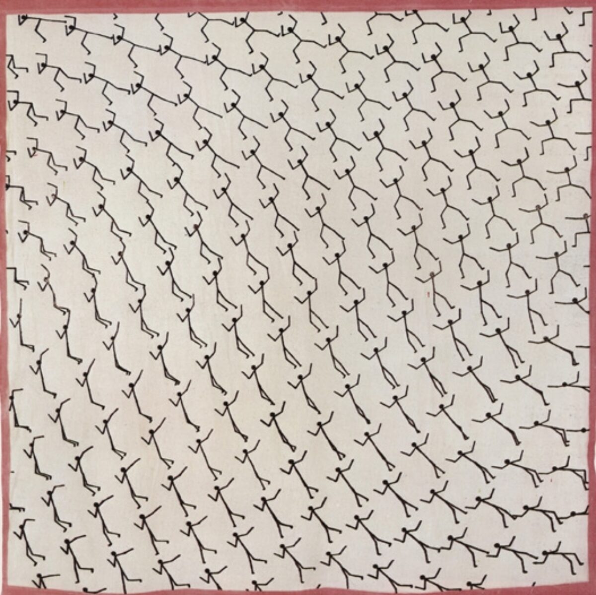 Markus Raetz, Netzhauttänzer (Bildtuch Nr. 1), 1979