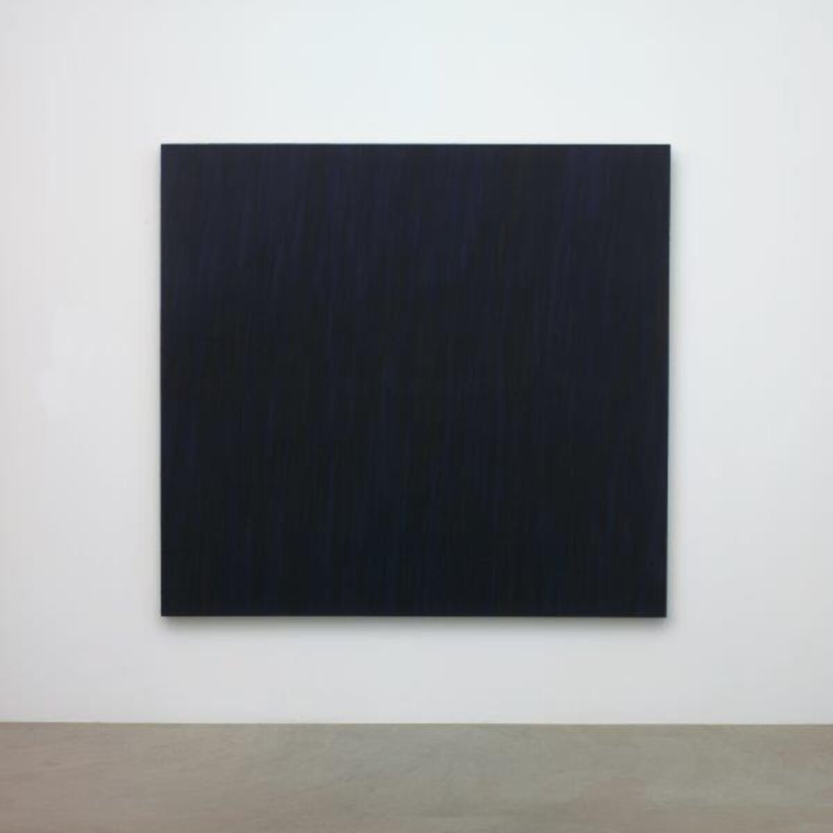 Marcia Hafif, Black Painting VIII: Ultramarine Blue, Burnt Umber, 1980