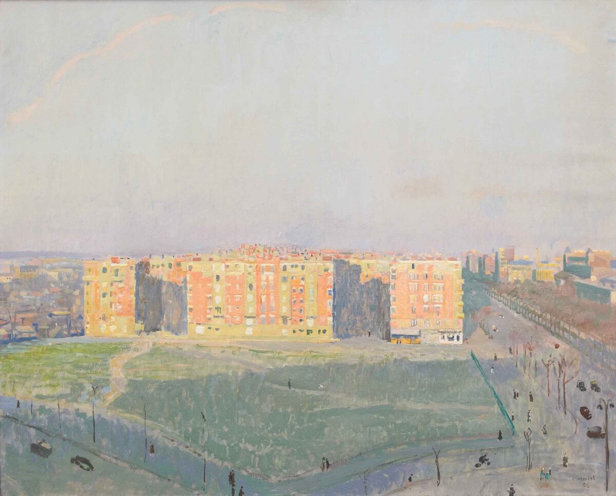 Cuno Amiet, Häuserblock in Paris. Porte de Châtillon, Boulevard Brune, 1936