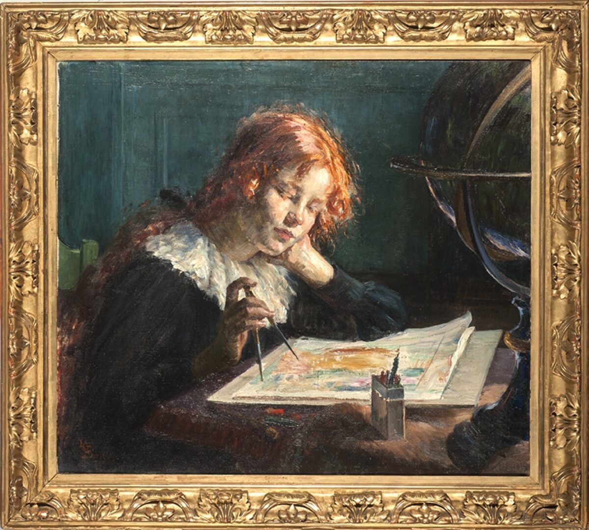 Louise Catherine Breslau, L'étude de la géographie, 1900 