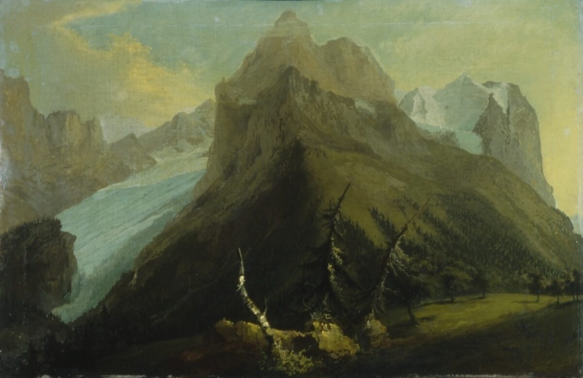 Caspar Wolf, Well- und Wetterhorn mit Rosenlauigletscher, von der grossen Scheidegg her gesehen, 1774-1777 