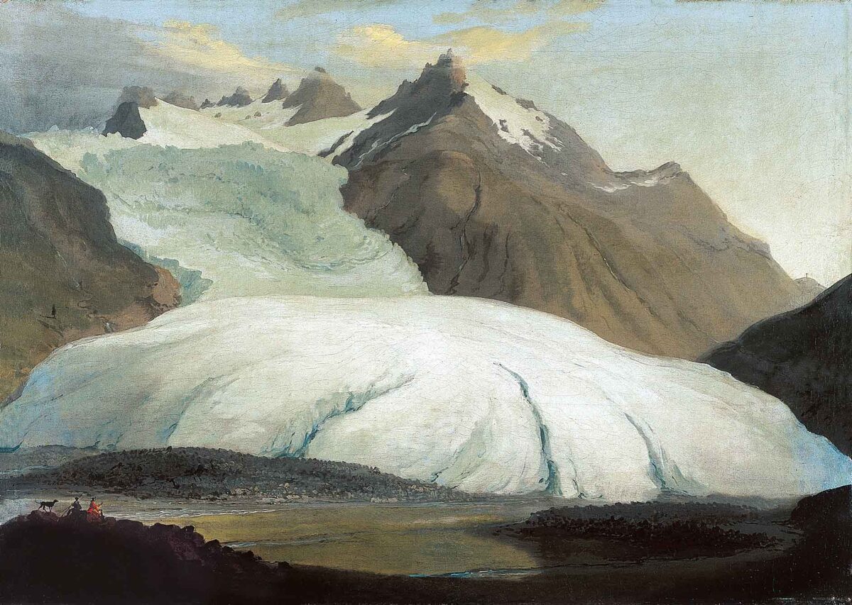 Caspar Wolf, Der Rhonegletscher von der Talsohle bei Gletsch gesehen, 1778 