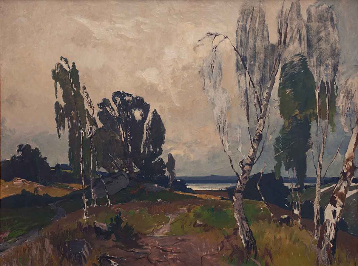 Adolf Stäbli, Birkenlandschaft, Um 1900 