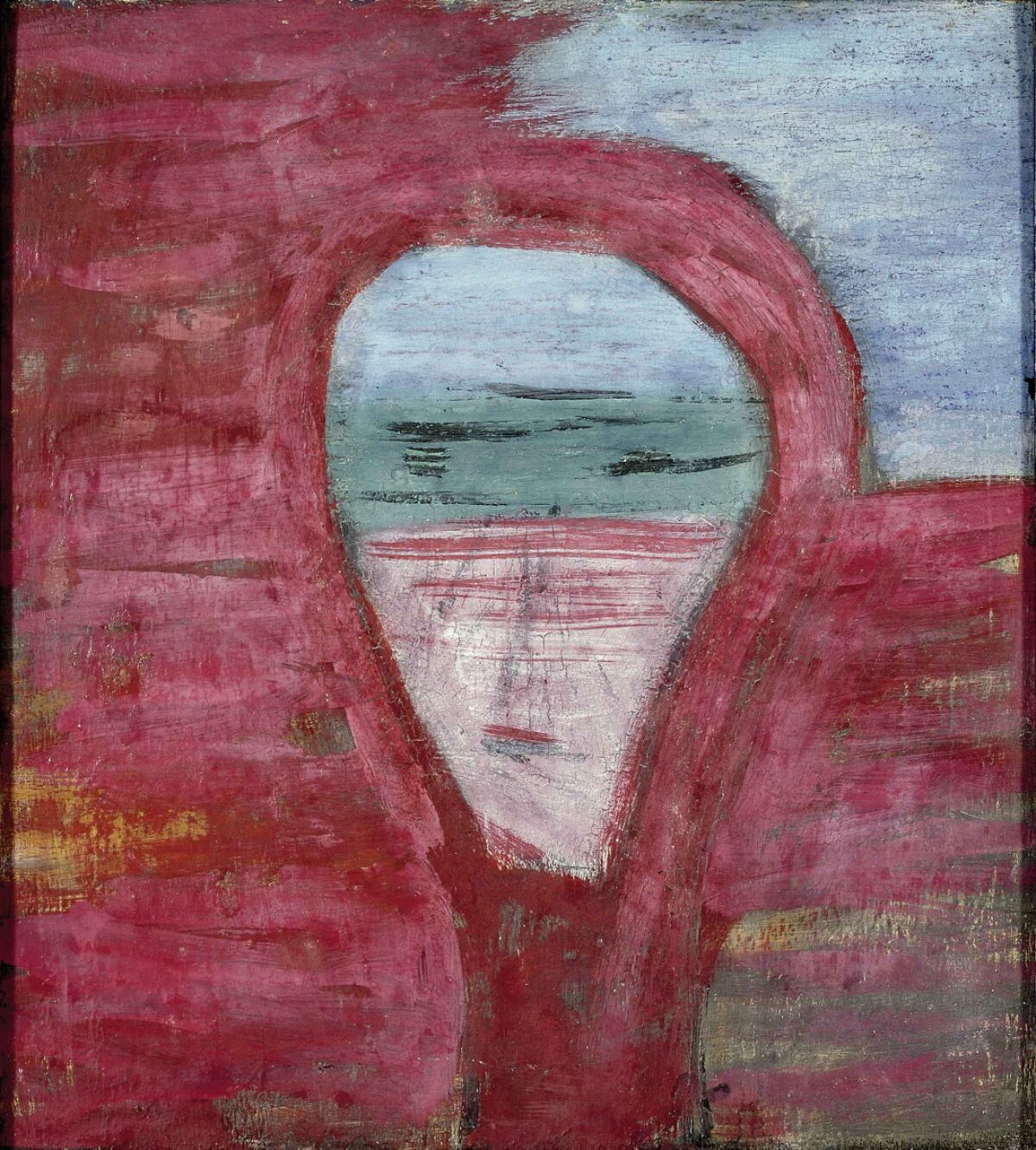 Karl Ballmer, Kopf in Rot, Um 1930 / 1931 