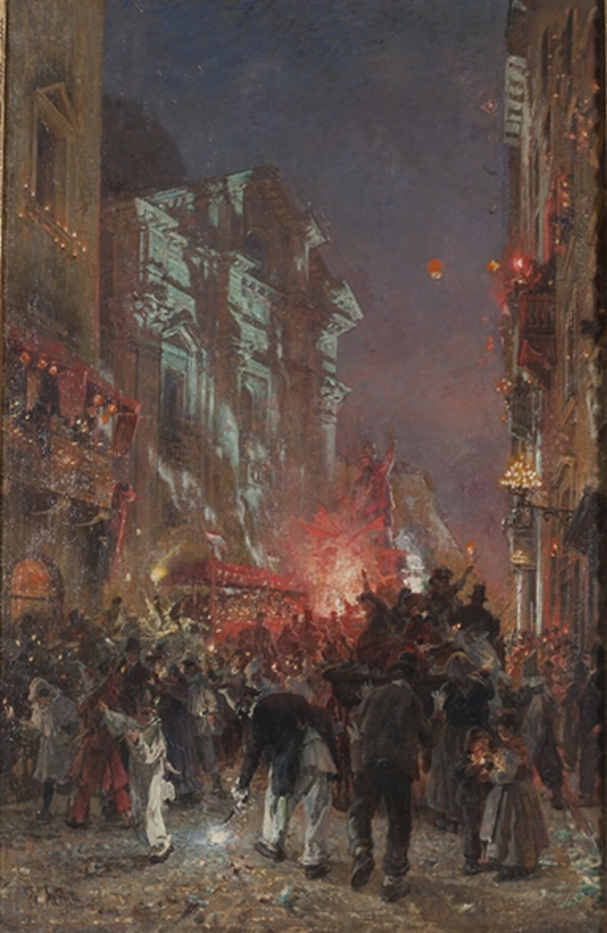 Franz Theodor Aerni, Festa dei Moccoletti (San Carlo am Corso Rom), 1853 - 1918 