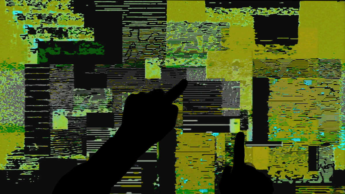 Videostil von Timo Ullmann mit einem abstrakten Muster und Händen.