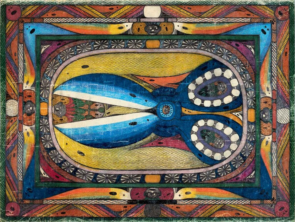 Adolf Wölfli, Schähren=Hall und Schährer=Skt.Adolf=Ring (recto/verso: handgeschriebene Beschreibung), 1926 