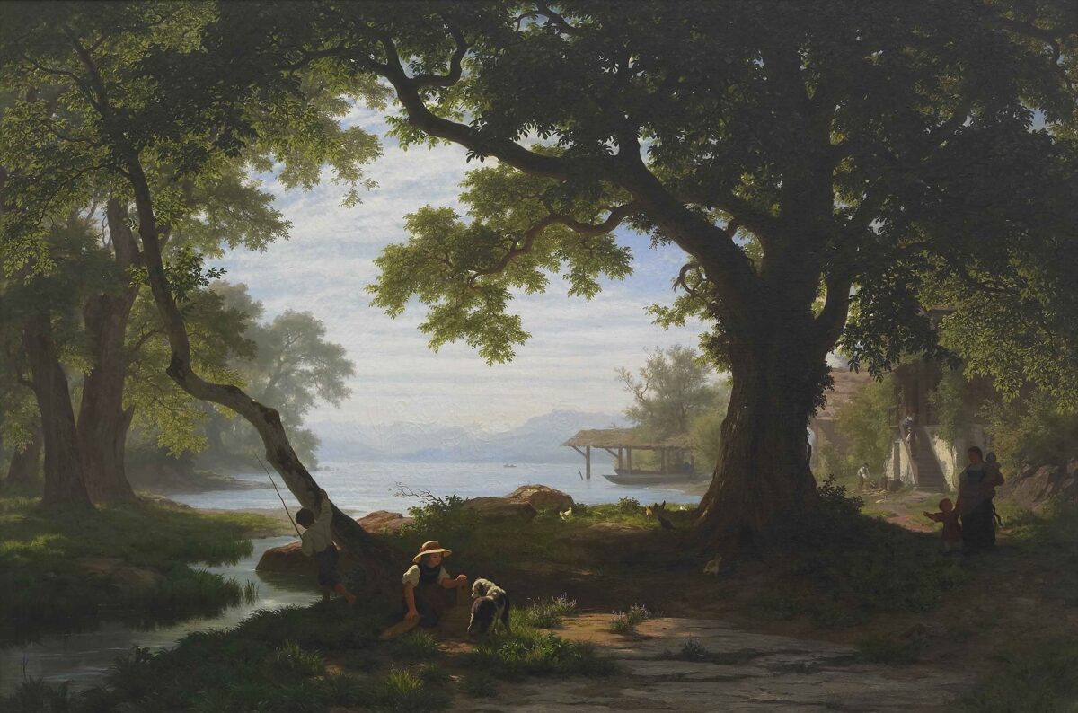 Robert Zünd, Am Sempachersee (Lebensfreude), um 1873 