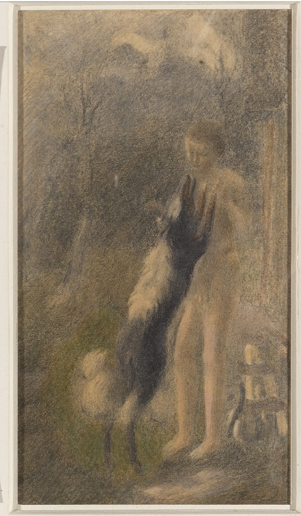 Otto Meyer-Amden, Knabe mit Hund, um 1927 