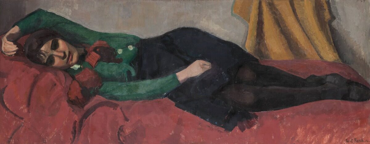 Paul Basilius Barth, Liegendes Mädchen, 1916 