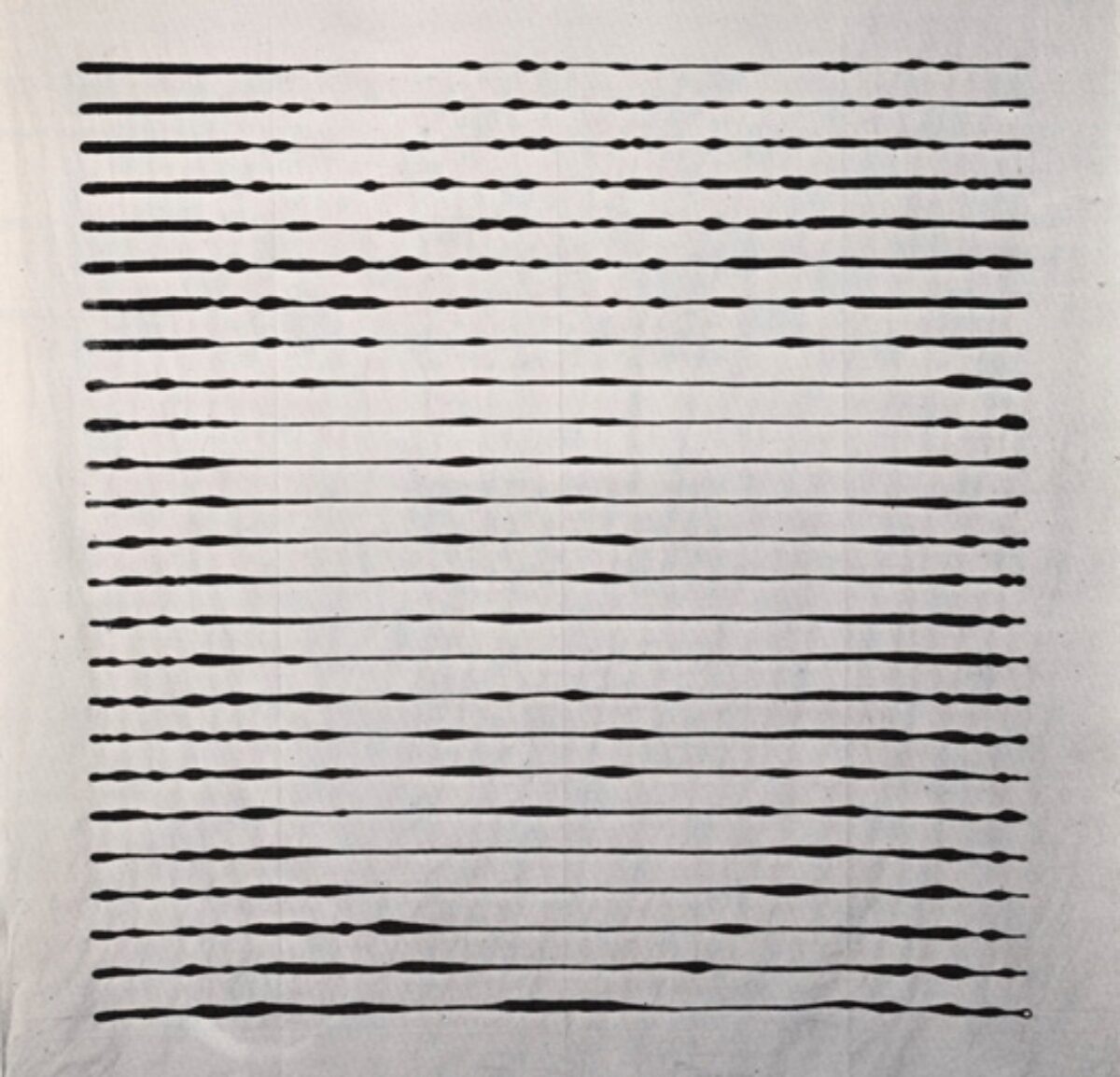 Markus Raetz, 25 Linien (Portrait Monika) (Bildtuch Nr. 5), 1979 