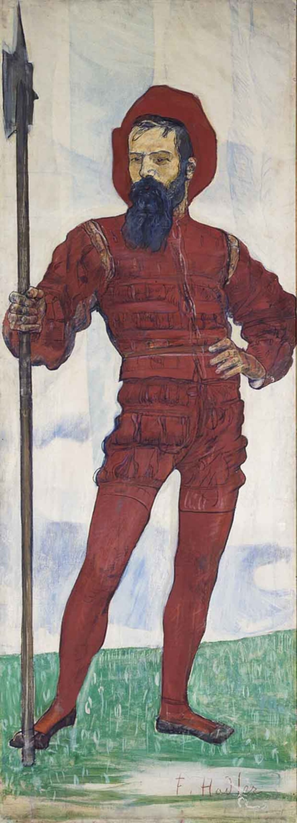 Ferdinand Hodler, Krieger mit Hellebarde, 1895 