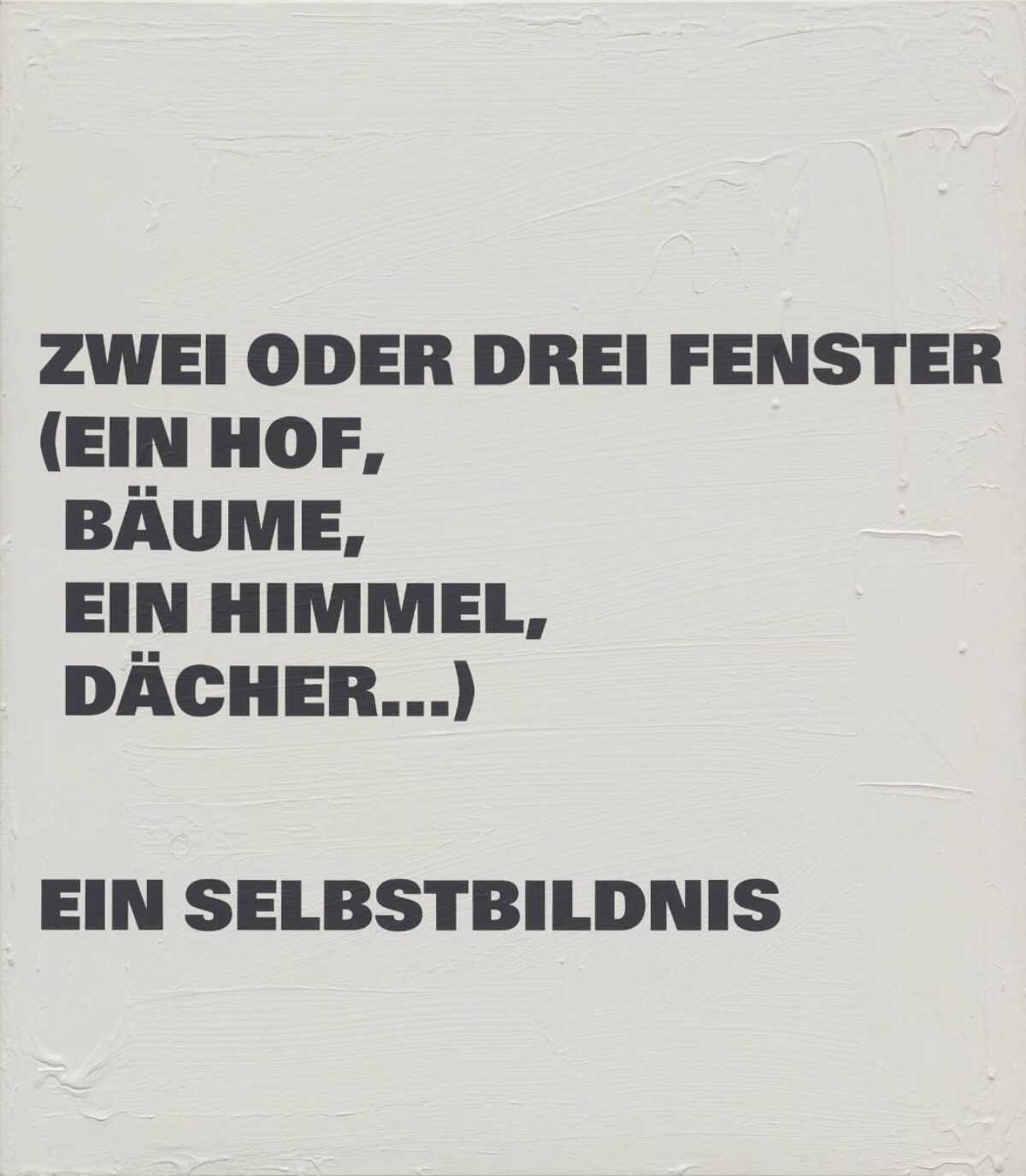 Rémy Zaugg, Selbstbildnis, 1986/87 