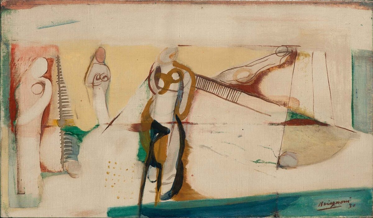 Serge Brignoni, Personnes à la plage, 1930 