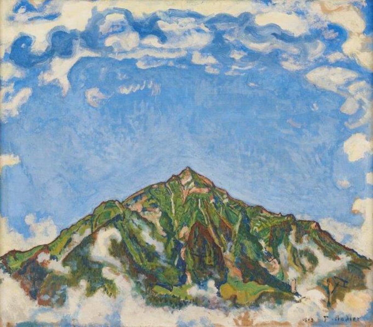 Ferdinand Hodler, Der Niesen vom Heustrich aus, 1910 