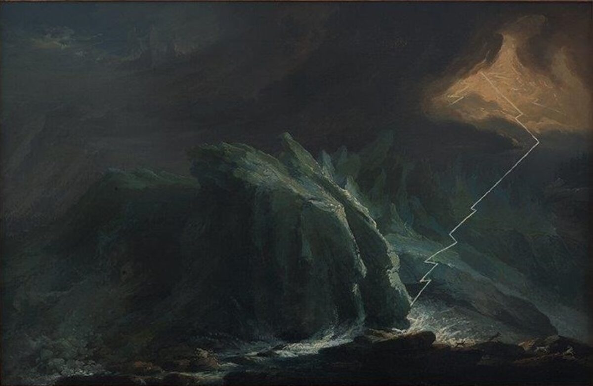 Caspar Wolf, Gewitter und Blitzschlag am unteren Grindelwaldgletscher, um 1774 - 1775 