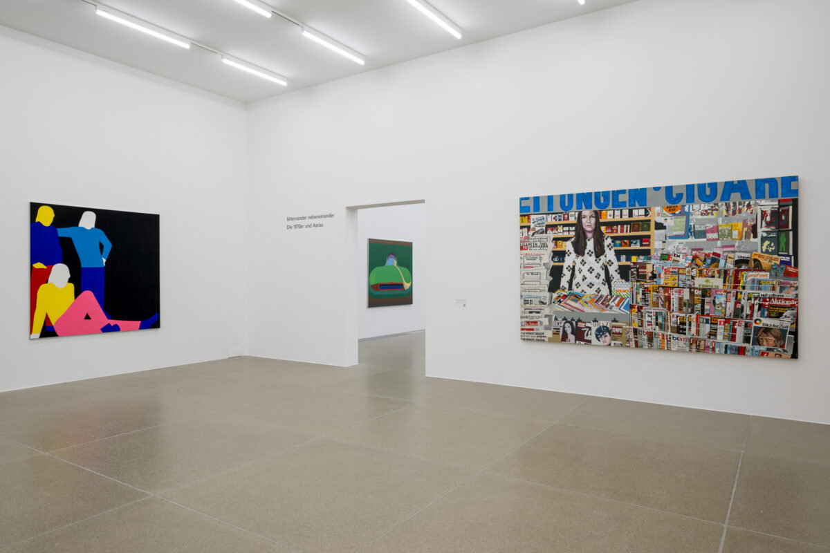 Ausstellungsansicht von verschiedenen Kunstwerken im Aargauer Kunsthaus.
