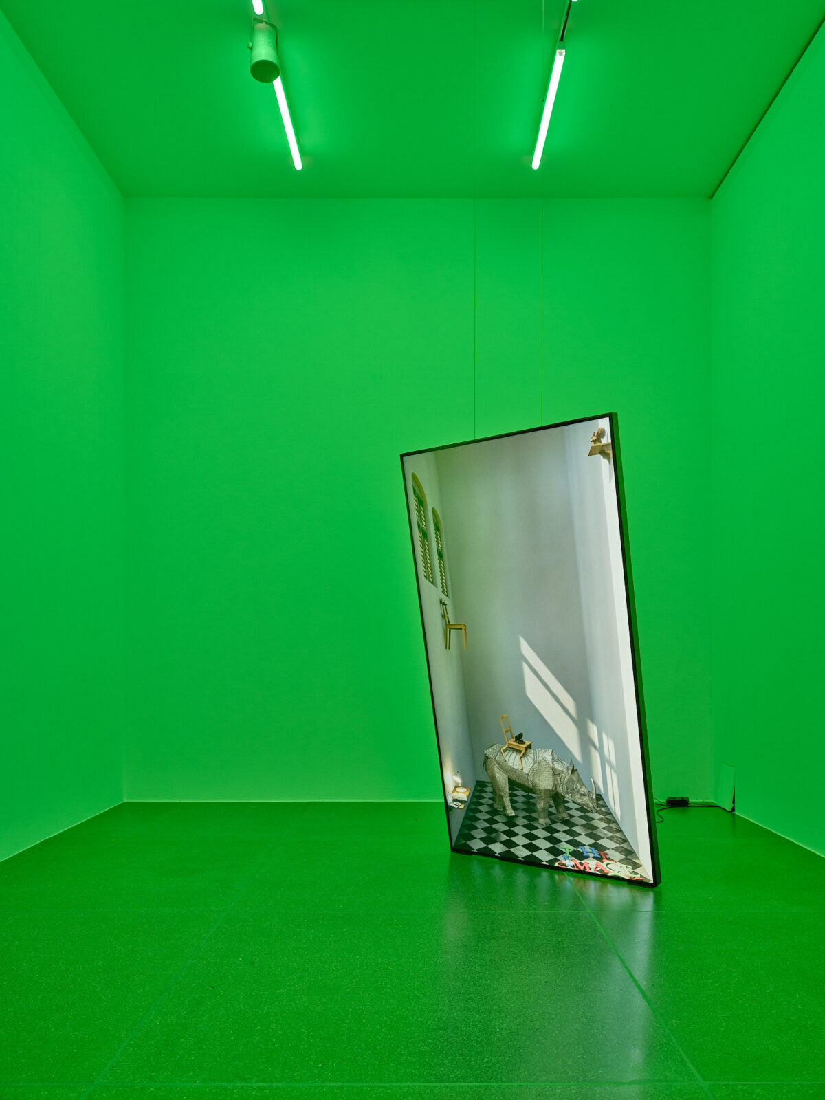 Ausstellungsansicht von verschiedenen Kunstwerken im Aargauer Kunsthaus.
