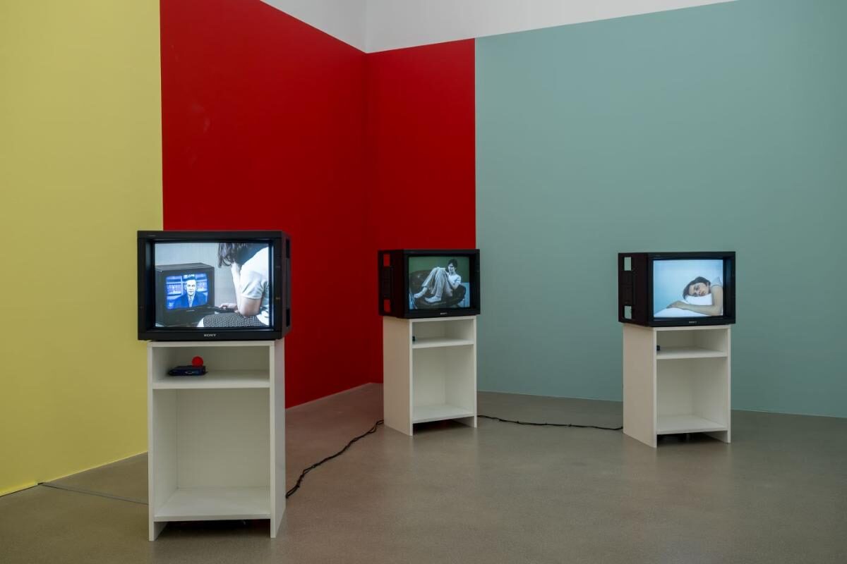 Claudia Müller
Julia Müller, Überstrapaziert vor farbigem Hintergrund (Don't believe the hype), 1997 