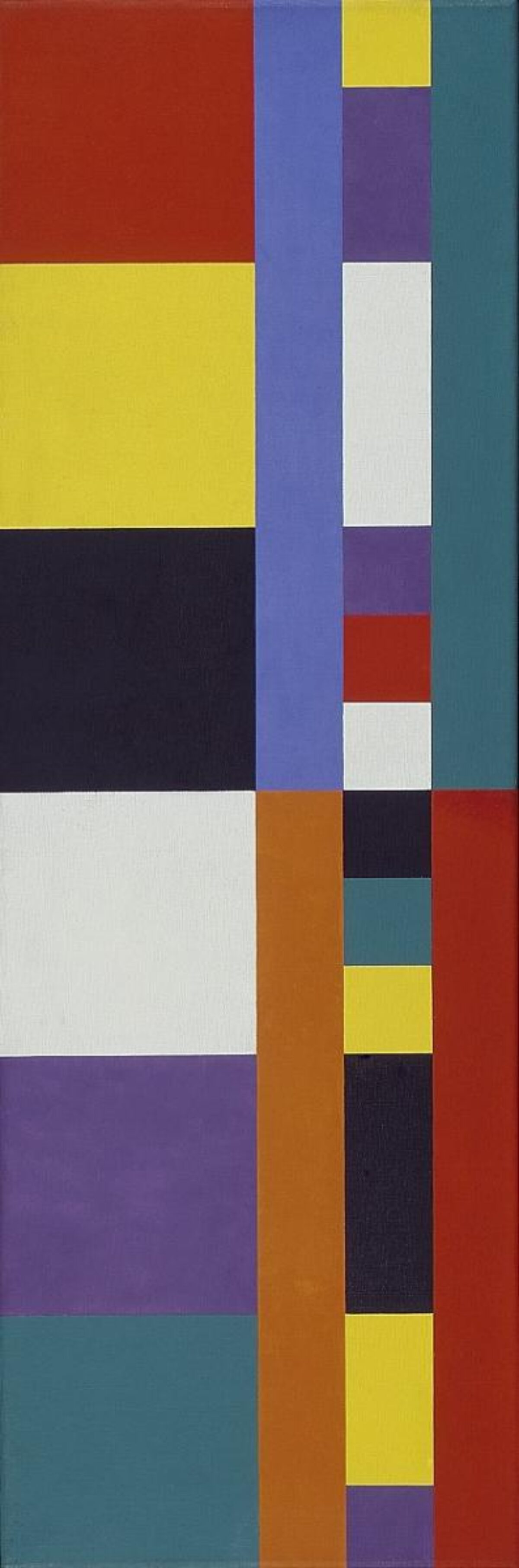 Camille Graeser, Vier vertikal geordnete Komplementär-Farbgruppen, 1946-58 