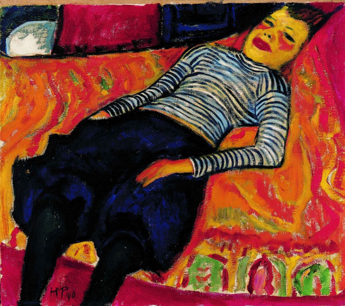Max Pechstein, Liegendes Mädchen, 1910 